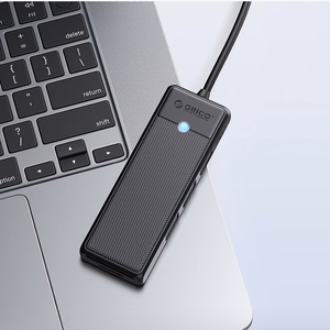 Orico PAPW3AT-C3 USB Hub 4-port 3x USB-A 3.0 with microSD/SD card reader 1 m - black