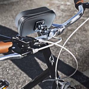 Bike holder waterproof with zip and hood ( 5,5" - 6,3" ) black