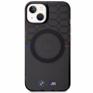 BMW Raksts MagSafe apvalks iPhone 14 Plus - pelēks