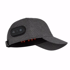 Lunni Red and Near-infrared Light Therapy Cap Grey Denim