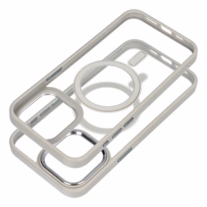 Case for iPhone 15 PRO MAX Color Edge Mag Cover compatible with MagSafe titanium-gray