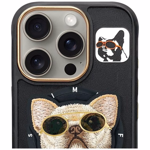 Nimmy Glasses Cool Dog MagSafe Case for iPhone 16 Pro - Black