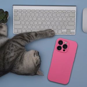 Silikona viedtālruņa apvalks 2 mm IPHONE 15 saderīgs ar Magnētisko rozā