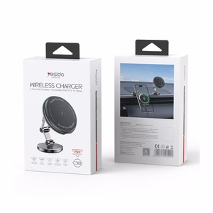 YESIDO MAGNETIC CAR HOLDER C306 BEZVADU 15W, MAGSAFE melns