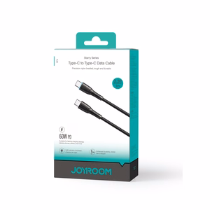 Joyroom Starry Series SA32-CC3 USB-C / USB-C kabelis 60W 1 m - melns