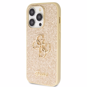 Guess GUHCP14LHG4SGD viedtālruņa apvalks iPhone 14 Pro – zeltains Spīdīgs Script Big 4G