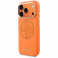 Guess Perforated 4G MagSafe maciņš for iPhone 17 Pro - oranžs