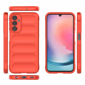 Viedtālruņa apvalks Magic Shield Samsung Galaxy A24 4G elastīgs aizsargs - sarkans