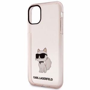 Karl Lagerfeld KLHCN61HNCHTCP iPhone 11 / Xr 6.1" rozā/rozā cietais apvalks Ikonik Choupette