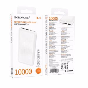 Borofone Внешний аккумулятор 10000mAh BJ78 Clever - 2xUSB - белый