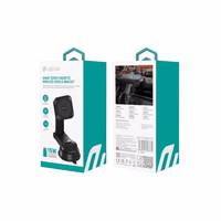 Devia auto turētājs magnētiskais EA473 ar bezvadu induktīvo lādētāju melns 15W ar piesūcekni