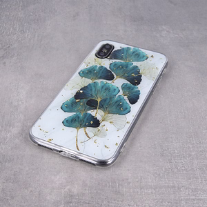 Zelta Glam viedtālruņa apvalks Samsung Galaxy S21 lapas