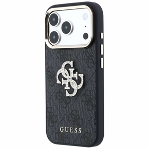 Guess 4G & Big Strass Logo vāciņš modelim iPhone 18 Pro / 17 Pro – melns