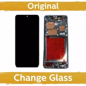 LCD displejs saderīgs ar Huawei P60 Pro ar rāmi / melns / (Atjaunots: Ķīna)