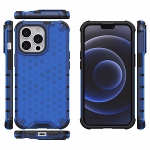 Honeycomb Case броневой чехол с TPU бампером для iPhone 13 Pro синий