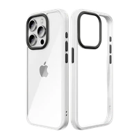 Rock Guard sērijas viedtālruņa apvalks Iphone 15 Plus caurspīdīgs-balts