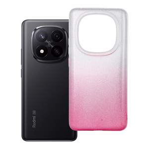 SHINING viedtālruņa apvalks XIAOMI Redmi Note 14 Pro Plus 5G caurspīdīgs rozā