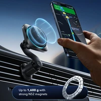 ESR OmniLock Qi2.2 Magnetic MagSafe auto gaisa atveru turetajs - Melns