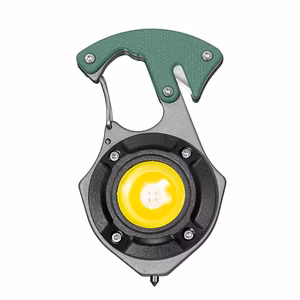Mini lukturītis LED atslēgu piekariņš W5143 Type C ar 2 skrūvgriežu uzgaļiem zaļš