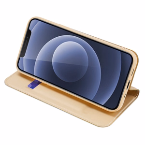 DUX DUCIS Skin Pro grāmatas stila apvalks iPhone 13 mini zeltains (m)
