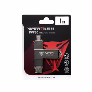 Ārējais portatīvais SSD Patriot Viper PVP30 Duo Compact 1TB 1000MB/s USB A+C 3.2 Gen2 (PVP301TB28UDG)