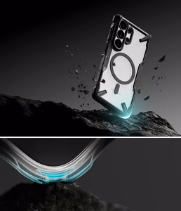 Ringke Fusion X Magnetic MagSafe Maciņš for Samsung Galaxy S26 Ultra - Clear melns