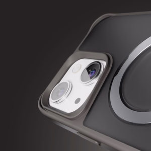 Etteri Matētais Mag Ring viedtālruņa apvalks iPhone 12 / 12 Pro 6,1 pelēks (m)