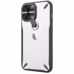 Nillkin Cyclops vāciņš iPhone 13 Pro - melns ar kameru aizsardzību un saliekamu statīvu