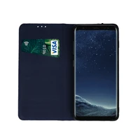 Īstas ādas viedtālrunis Pro priekš Samsung Galaxy A15 4G / A15 5G tumši zils