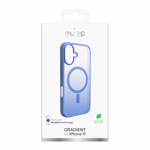 Чехол Puro Gradient TPU совместимый с MagSafe для iPhone 17 - синий
