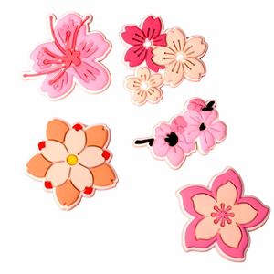 3D Sticker rozā blossom 5pcs set