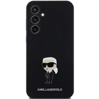 Karl Lagerfeld silikona Ikonik Metal Pin viedtālruņa apvalks Samsung Galaxy S23 FE - melns