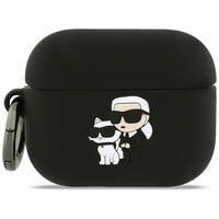 Karl Lagerfeld Silicone Karl & Chaupette Head 3D macins AirPods Pro 3 - melns