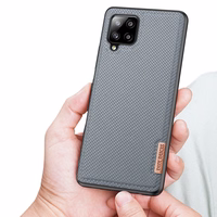 Dux Ducis Fino apvalks pārklāts ar neilona materiālu Samsung Galaxy A42 5G pelēks