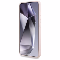 Viedtālruņa apvalks Samsung Galaxy S25 – rozā, Guess silikona lielais 4G logotipa apakšējais uzraksts