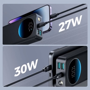 Portatīvais lādētājs Joyroom JR-PBF02 melns 20000mAh (30W) + Type-C kabelis