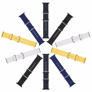 DUX DUCIS Ocean Wave silikona pulksteņa siksna Apple Watch 38/40/41 mm grafīta