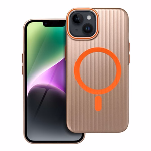 Viedtālruņa apvalks SIMPLY, saderīgs ar MagSafe, paredzēts iPhone 14, titāna smilšu krāsas apvalks
