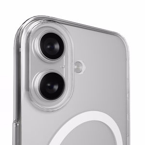 Чехол Puro Lite Mag TPU+PC совместимый с MagSafe для iPhone 17 - прозрачный с белым кольцом