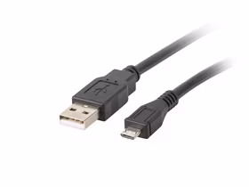 Lanberg CA-USBM-10CC-0010-BK USB cable USB 2.0 1 m Micro-USB B USB A melns