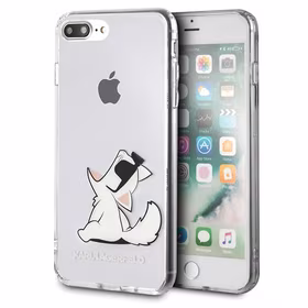 Karl Lagerfeld Choupette Fun viedtālruņa apvalks iPhone 7 / 8 Plus - caurspīdīgs