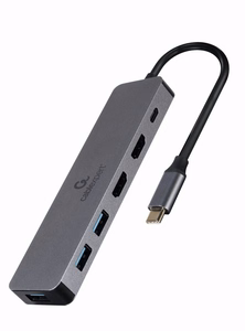 Gembird A-CM-COMBO3-03 USB Type-C 3-in-1 vairāku portu adapteris (USB centrmezgls + HDMI + PD)