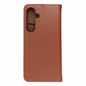 Чехол-книжка для Samsung S24 FE Smart Pro Book кожаный коричневый