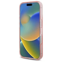 Guess GUHMP16SHFGEREP iPhone 16 6.1" rozā/rozā cietais apvalks IML Glitter Circle Magnētiskais