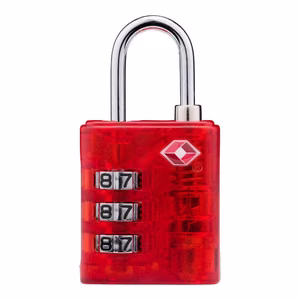Dunlop TSA combination luggage lock, red
