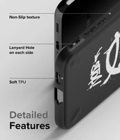 Ringke Onyx Design izturīgs viedtālruņa apvalks Samsung Galaxy S22 + (S22 Plus) melns (X)