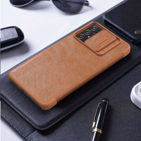 Nillkin Qin ādas maciņš Samsung Galaxy A73 melns