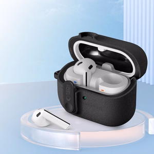 Tech-Protect plāns vāciņš ar āķi Samsung Galaxy Buds 3 / 3 FE / 3 Pro - melns