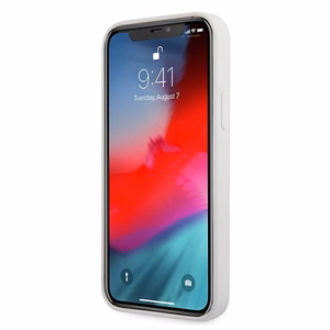 Guess GUHCP12SLSVSCR iPhone 12 mini 5.4" krēmkrāsas/krēmkrāsas cietais apvalks Script Vintage