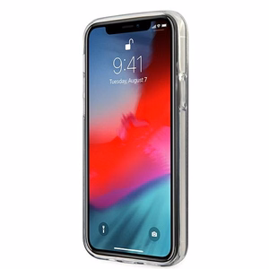 Guess GUHCP12LPCUGLSGO iPhone 12 Pro Max 6.7" zelts kietais vāciņš Glitter Gradient Script